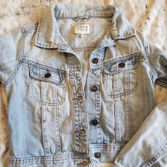 AN AMERICAN BRAND " I LOVE H81" JEANS JACKET LIGHT FADED BLUE WASH SIZE … - Picture 6 of 14
